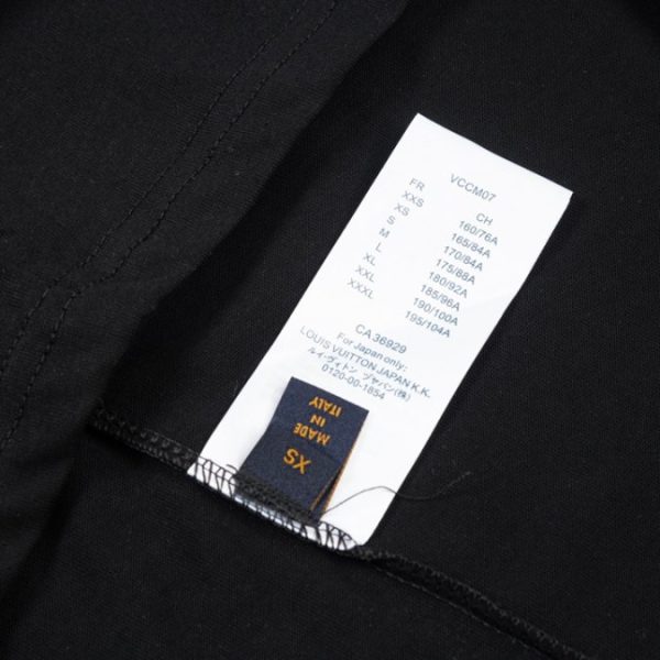 T-shirt Louis Vuitton LV Black Yellow Monogram - Image 5