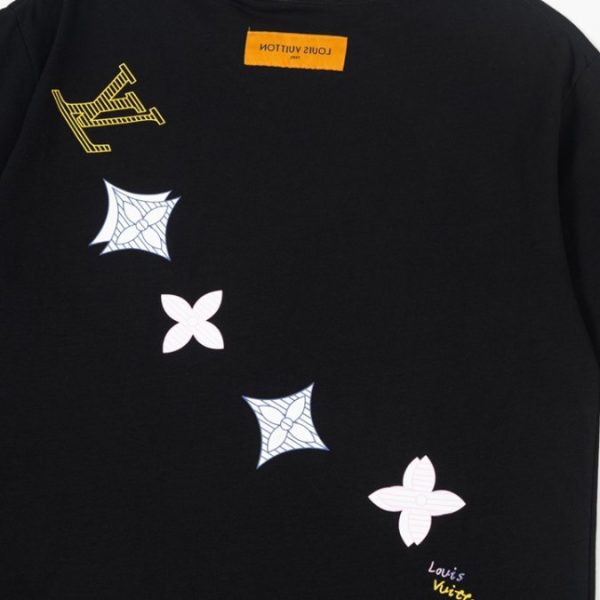 T-shirt Louis Vuitton LV Black Yellow Monogram - Image 6