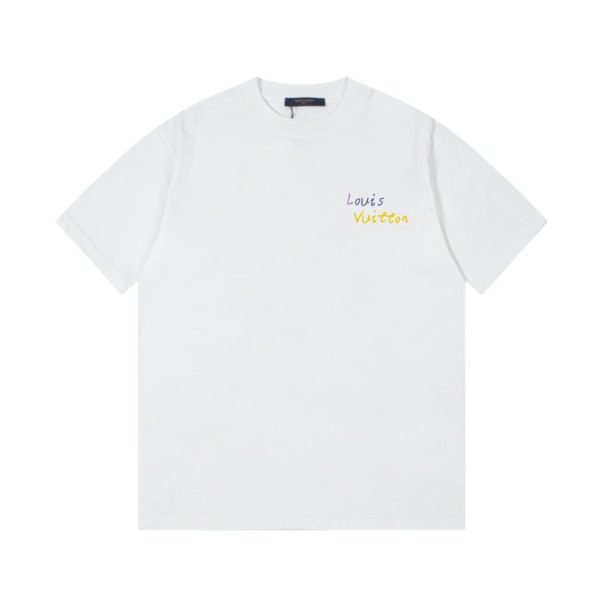 T-shirt Louis Vuitton LV White Yellow Monogram - Image 1