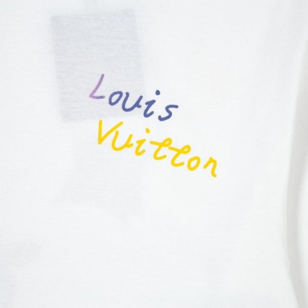 T-shirt Louis Vuitton LV White Yellow Monogram - Image 2