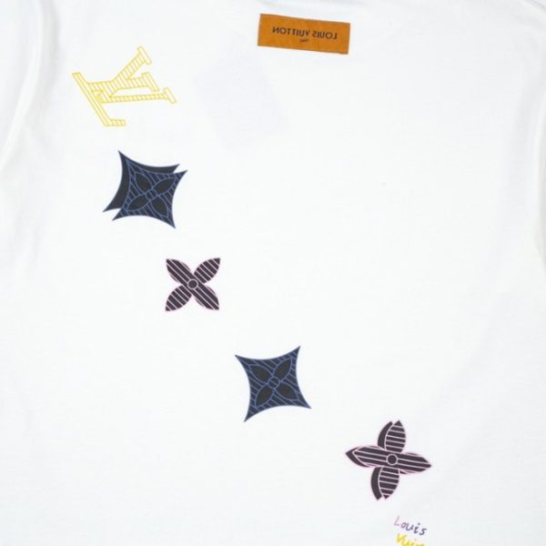 T-shirt Louis Vuitton LV White Yellow Monogram - Image 3