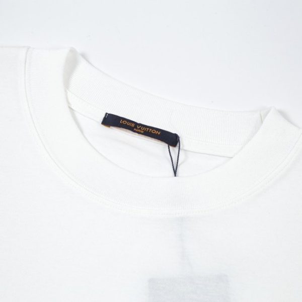 T-shirt Louis Vuitton LV White Yellow Monogram - Image 6