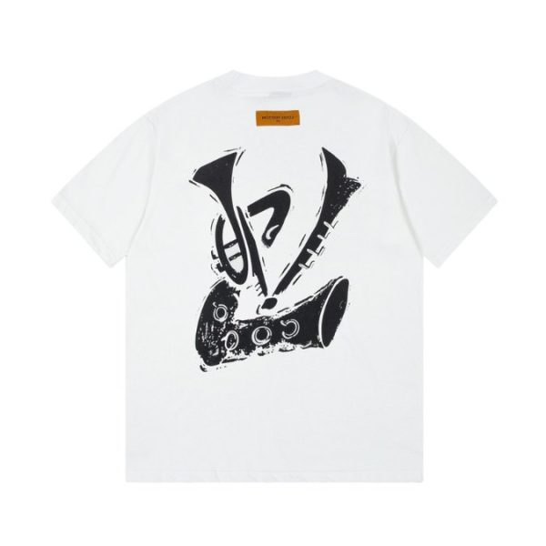 T-shirt Louis Vuitton LV White Instrument Graphic - Image 2