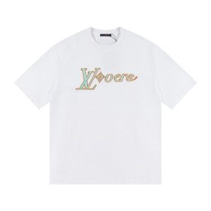 T-shirt Louis Vuitton LV White LVovers Design