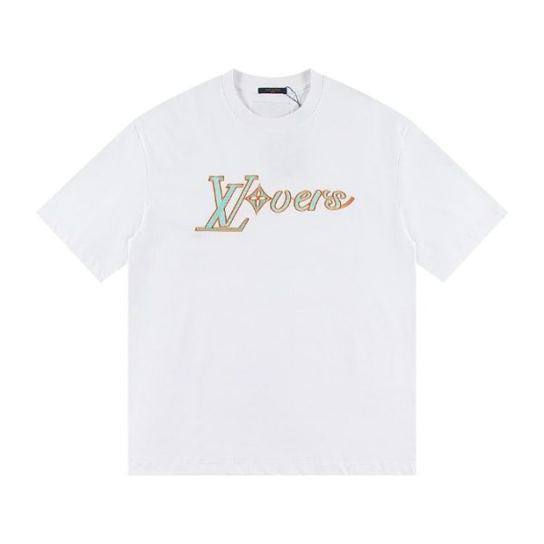 T-shirt Louis Vuitton LV White LVovers Design - Image 1