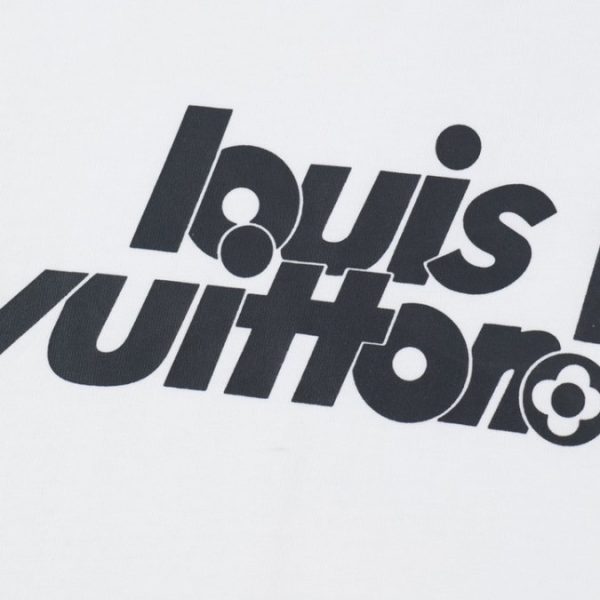 T-shirt Louis Vuitton LV White Graphic Logo - Image 3