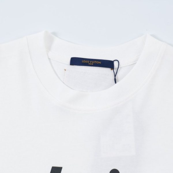 T-shirt Louis Vuitton LV White Graphic Logo - Image 4