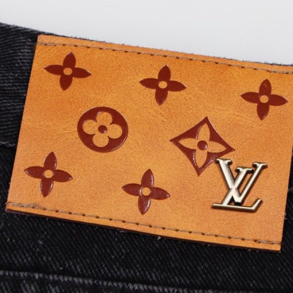 Jeans Louis Vuitton LV Dark Wash Embroidered - Image 3
