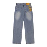 Jeans Louis Vuitton LV Light Wash Embroidered - Image 2