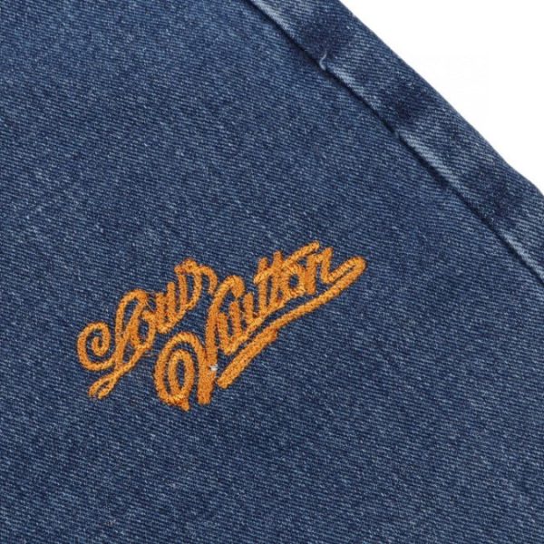 Jeans Louis Vuitton LV Blue Embroidered Logo - Image 4