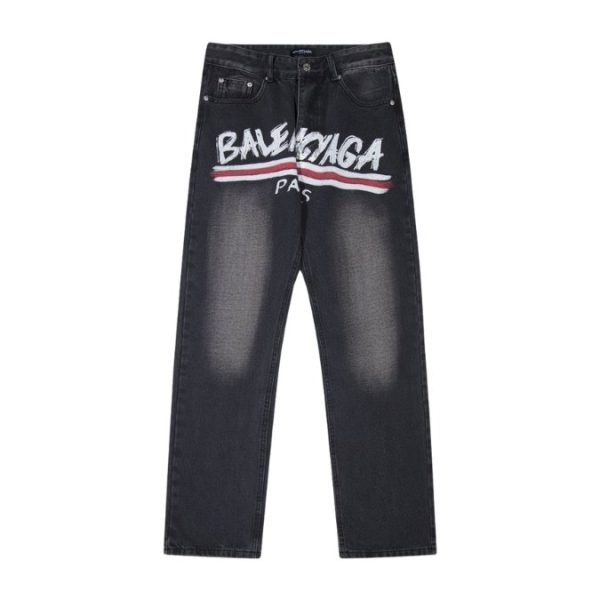 d100795_9372-1.jpg Jeans Balenciaga Paris Black Graphic Logo - Image 1
