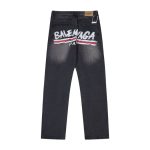 Jeans Balenciaga Paris Black Graphic Logo - Image 2