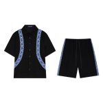 Set Louis Vuitton LV Black Blue Trim