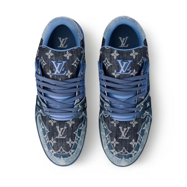 Louis Vuitton Trainer Monogram Denim Blue - Image 3