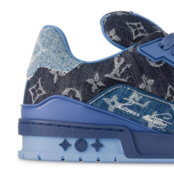 Louis Vuitton Trainer Monogram Denim Blue - Image 6