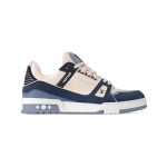 Louis Vuitton Trainer Navy Beige Mesh
