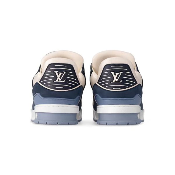 Louis Vuitton Trainer Navy Beige Mesh - Image 4