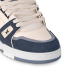 Louis Vuitton Trainer Navy Beige Mesh - Image 5