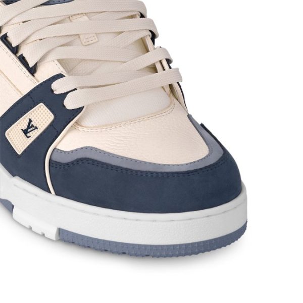 Louis Vuitton Trainer Navy Beige Mesh - Image 5
