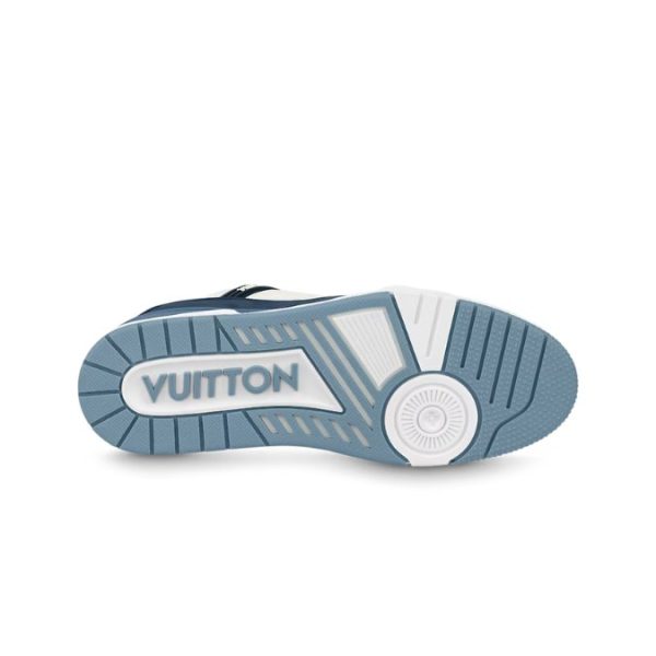 Louis Vuitton Trainer Navy Beige Mesh - Image 6