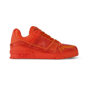 Louis Vuitton Trainer Red Rhinestone Embellished