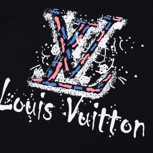 T-Shirt Louis Vuitton LV Paint-Splatter Black - Image 3