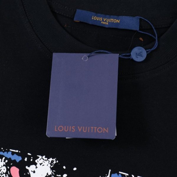 T-Shirt Louis Vuitton LV Paint-Splatter Black - Image 6