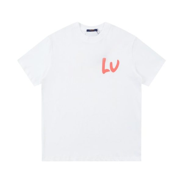 T-Shirt Louis Vuitton LV Multicolor Logo White - Image 1