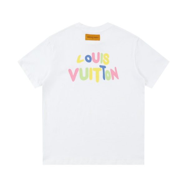 T-Shirt Louis Vuitton LV Multicolor Logo White - Image 2