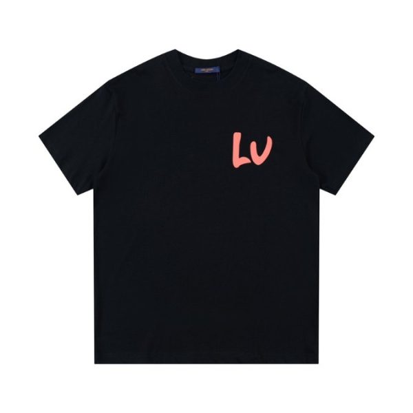 T-Shirt Louis Vuitton LV Multicolor Logo Black - Image 1