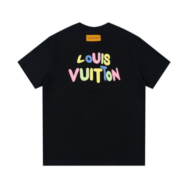 T-Shirt Louis Vuitton LV Multicolor Logo Black - Image 2