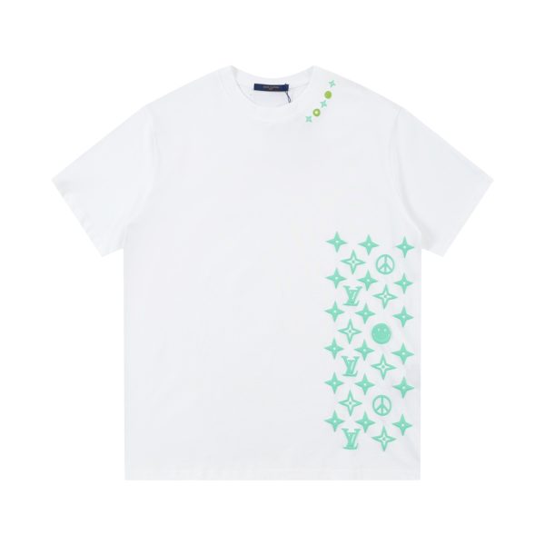 T-Shirt Louis Vuitton LV Monogram Print White - Image 1