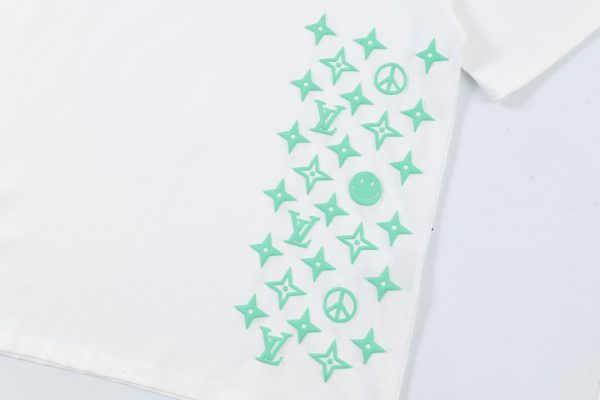 T-Shirt Louis Vuitton LV Monogram Print White - Image 4