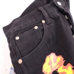 Denim Tears x Levi’s x Offset Floral Print Jeans Black - Image 3