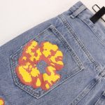 Denim Tears x Levi’s x Offset Floral Print Jeans Light Blue - Image 3