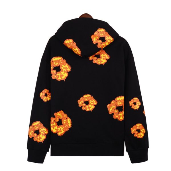 Hoodie Denim Tears x Offset Set Floral Print Black - Image 2
