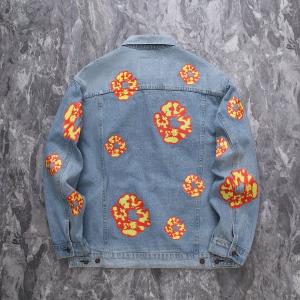 Jacket Denim Tears x Levi’s Floral Print Blue - Image 2