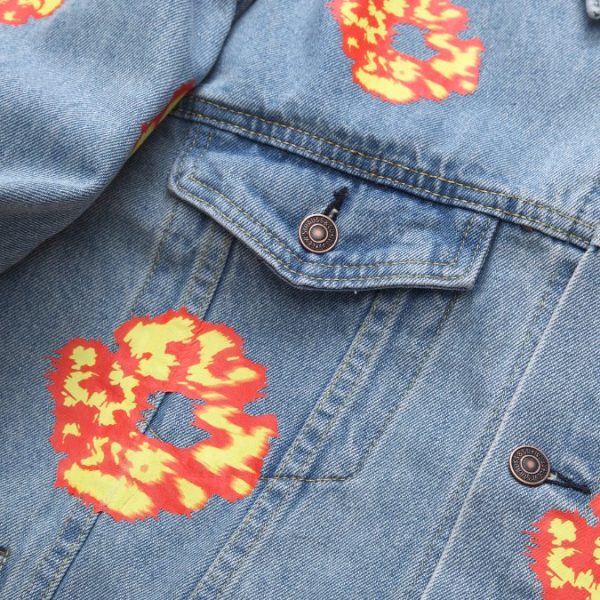Jacket Denim Tears x Levi’s Floral Print Blue - Image 3