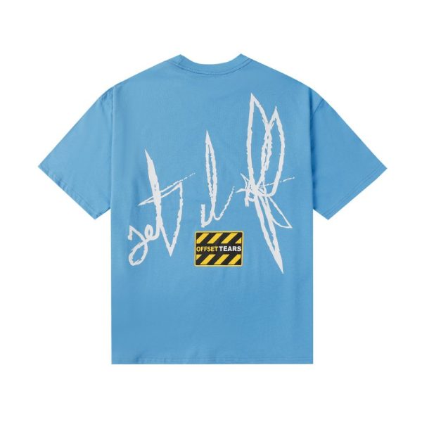 T-shirt Denim Tears x Offset Set It Off Blue #3 - Image 2