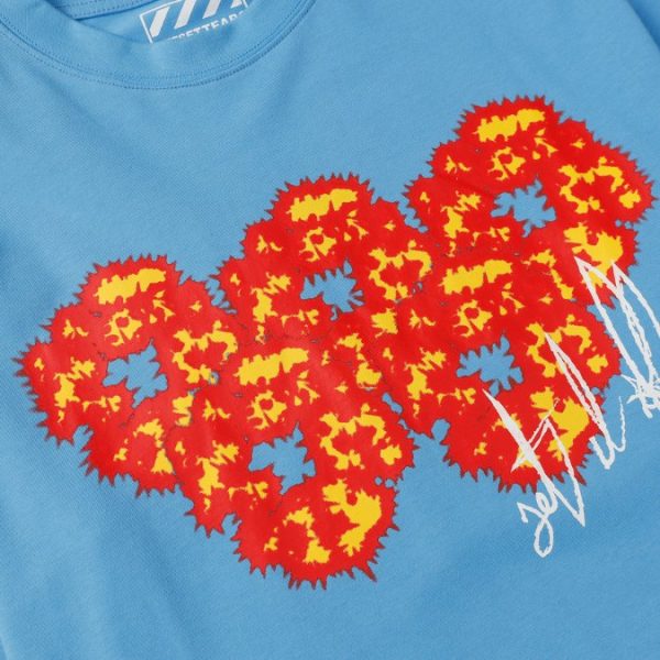 T-shirt Denim Tears x Offset Set It Off Blue #3 - Image 3