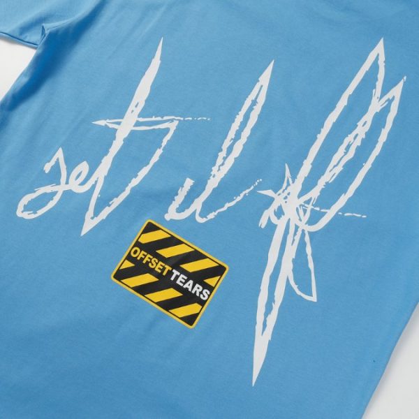 T-shirt Denim Tears x Offset Set It Off Blue #3 - Image 4