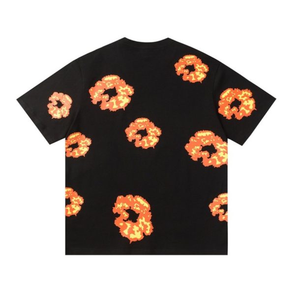T-Shirt Denim Tears Floral Print Black - Image 2