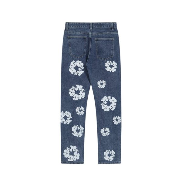 Jeans Denim Tears Floral Print Blue - Image 2