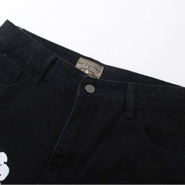 Jeans Denim Tears Floral Print Black - Image 3