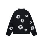 Denim Jacket Denim Tears Floral Print Black - Image 2