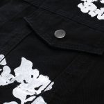 Denim Jacket Denim Tears Floral Print Black - Image 6