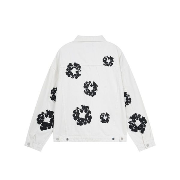Denim Jacket Denim Tears Floral Print White - Image 2