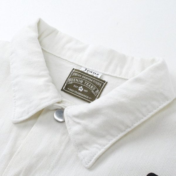 Denim Jacket Denim Tears Floral Print White - Image 3