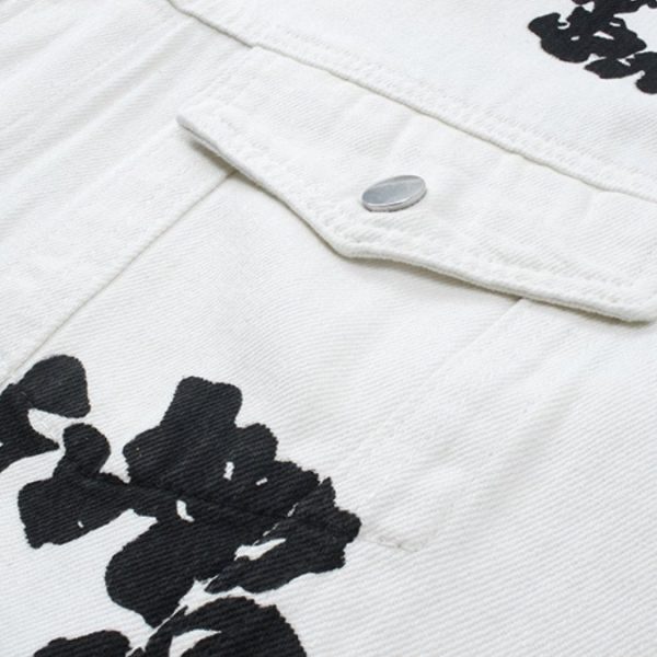 Denim Jacket Denim Tears Floral Print White - Image 6