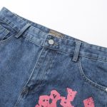 Jeans Denim Tears Multicolor Print Blue - Image 3